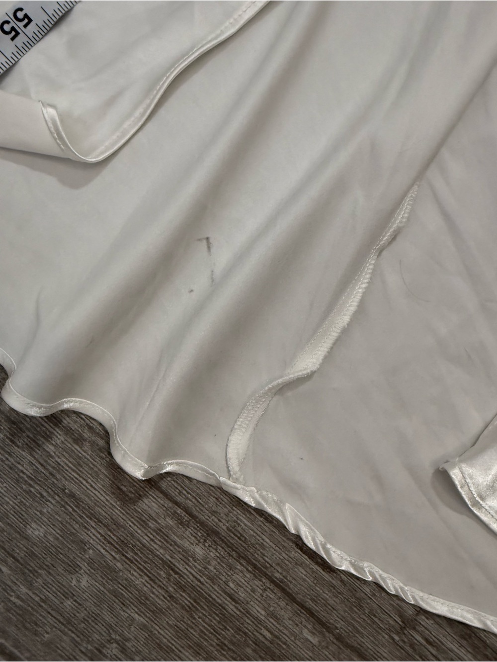 Mable Siobhan White Satin Side Ruffle Maxi Dress Bridalcore Wedding Guest Formal - Picture 7 of 10